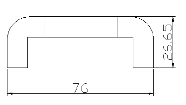 Gebürstete Länge Möbel-Kabinett-Fach-Chromes Nylon Griff-76MM
