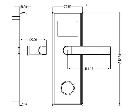 Karten-Digital-Hotel-Türschloss des intelligentes Hotel-elektronisches Verschluss-RFID