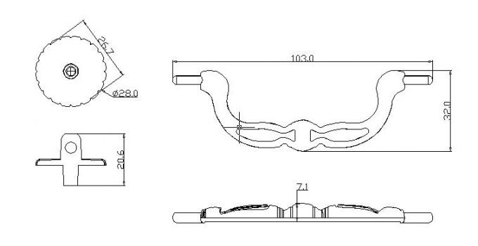 Bronzieren Sie gebürstete Möbel-Hardware-Fach-Züge 53,1 G für Aufbereiter/Garderobe