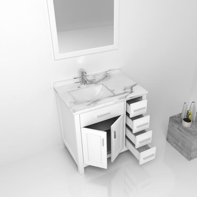 Hauptmöbel-Eitelkeit MDF-Hotel-Badezimmer-Spiegel-Kabinett mit Becken