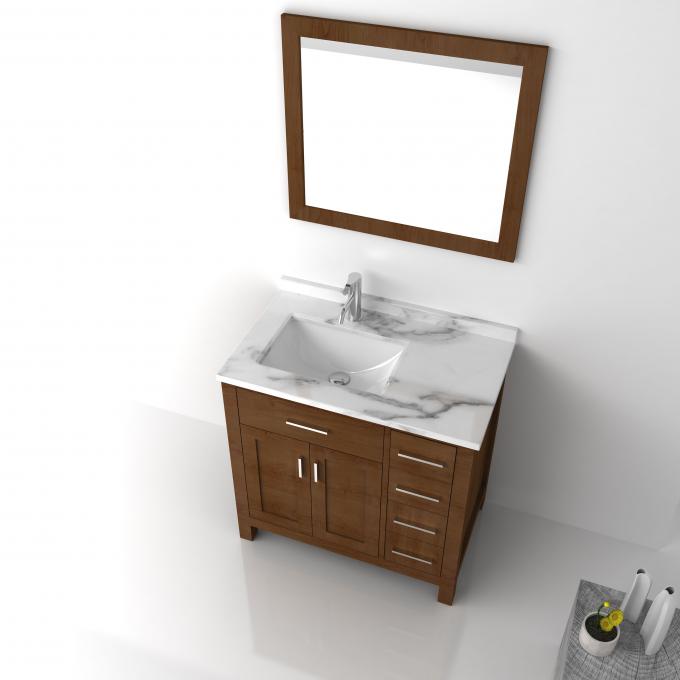 Hauptmöbel-Eitelkeit MDF-Hotel-Badezimmer-Spiegel-Kabinett mit Becken