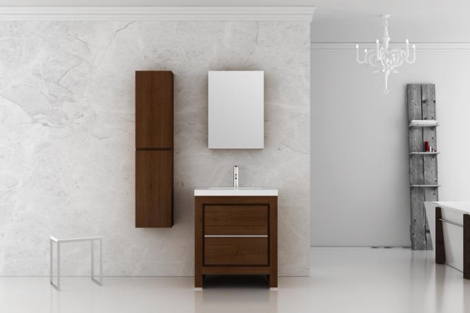 Elegante Eiche MDF-Badezimmer-Möbel mit Seitenkabinett 800 X.25 x 700mm