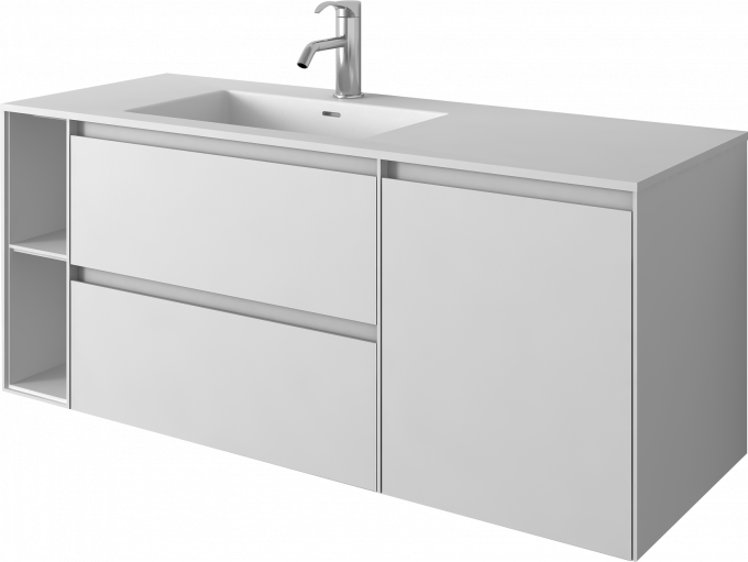 Künstliches Marmoran der Wand befestigtes Badezimmer-Steinkabinett