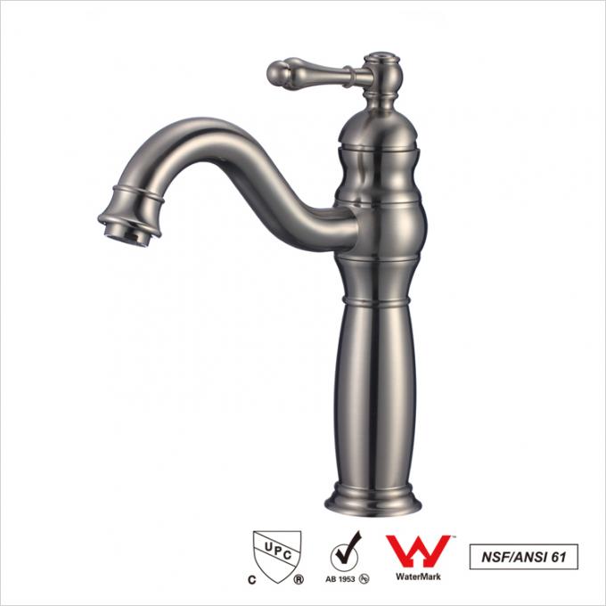 Griff-anhebende Art des Wasserzeichen-Öl geriebene Bronzebadewannen-Hahn-einer