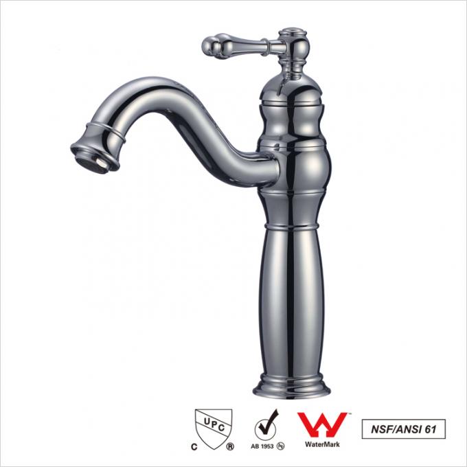 Griff-anhebende Art des Wasserzeichen-Öl geriebene Bronzebadewannen-Hahn-einer