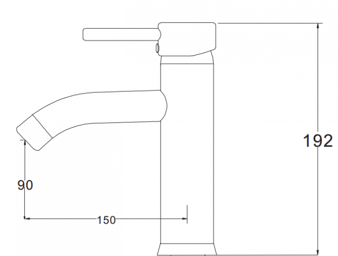 Mechanische Chrome-Wannen-Hähne ohne gereinigten Wasserauslauf