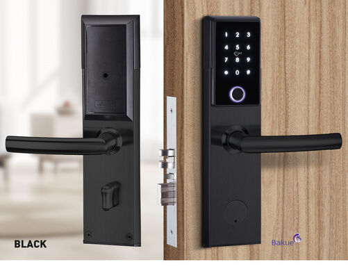 Bluetooth Feuerdicht Smart Door Lock Schwarz Silber mit Kartencode Fingerabdruck APP WLAN Bruttogewicht 285Kg Sicheres Eingangssystem
