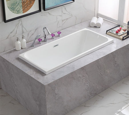 Eingebaute Badewanne ohne Burr Quadrat weiße Acryl OEM