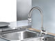 Durable Single Handle Kitchen Faucet Brushed Plated Finishing Simple Style