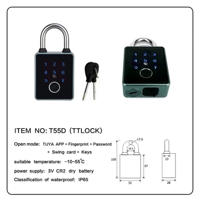 Wettersicherheit Smart Keyless Touchscreen Bluetooth Wasserdichtes Vorhängeschloss Für Außentür