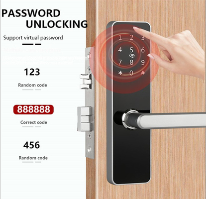 Aluminiumlegierung Lackierte Oberfläche Bluetooth Türschloss Fernbedienung mit Bluetooth/Wi-Fi-Verbindung