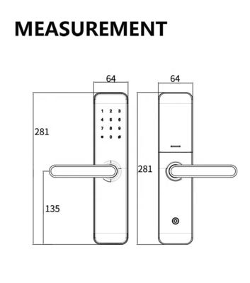 Bluetooth WLAN RFID Schlüssellos Smart Door Lock für das Haus Eingangstür Zimmer Tür
