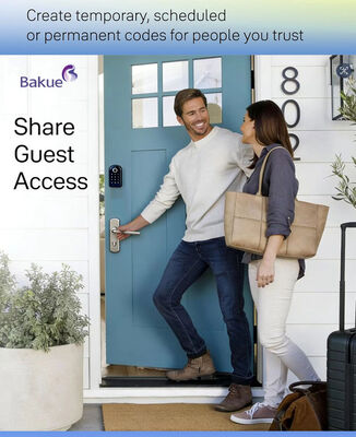 Black Smart Digital Door Lock Wireless Bluetooth Keyboard Business Residential Doors