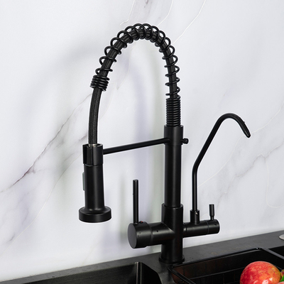 Intelligenter Küchen-Dreiwegehahn 2,2 GPM 80 P/in Schwarzes und Nickel-Farbe