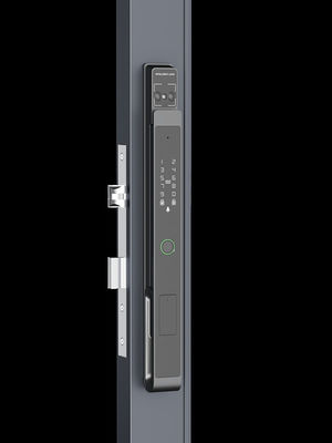 Schwarzer Smart Door Knob Handflächenvenen / Gesichtserkennung / Video Katzen-Auge IP65